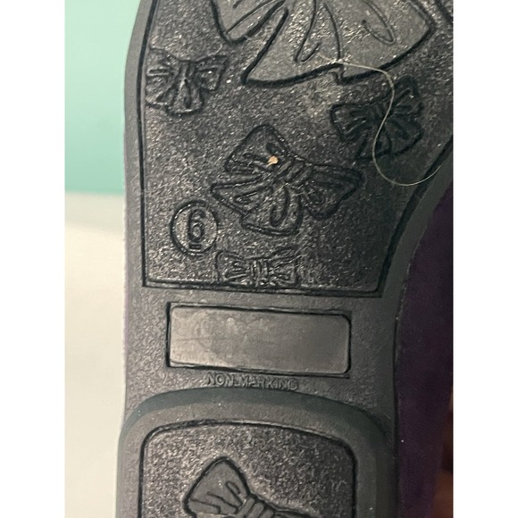 NINA Suede Brown Glitter BALLET FLAT DRESS SHOES Big Girl Size‎ 6 New - Picture 6 of 6